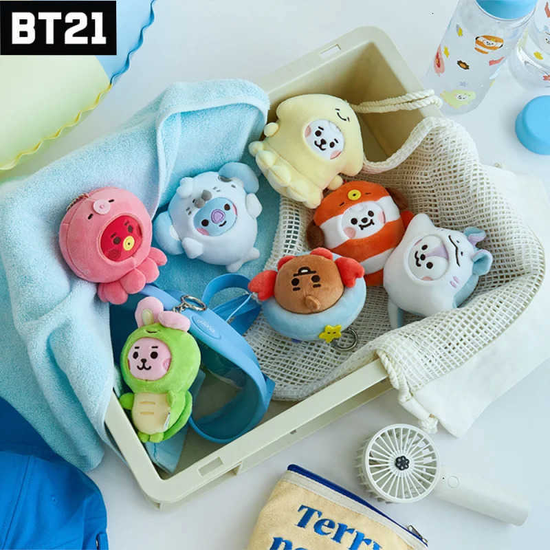 New marine friends series plush keychain, cute figurine keychain bag and hanging accessory H260116