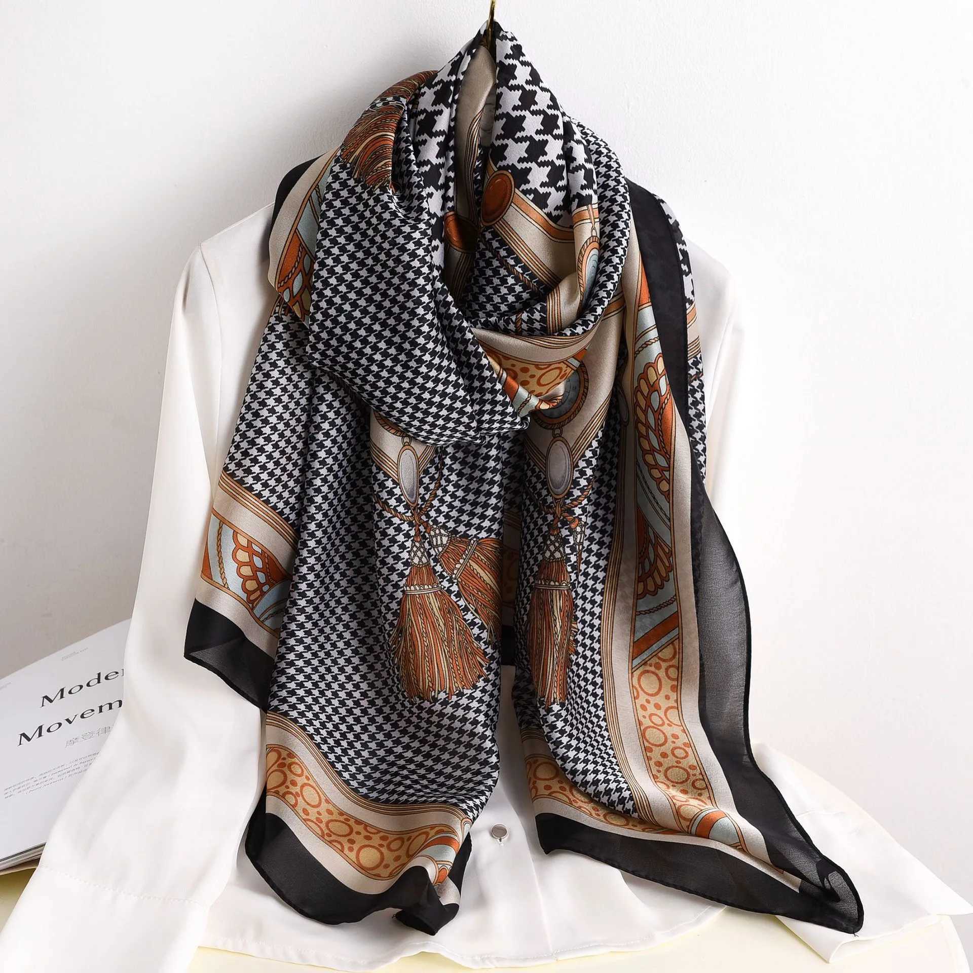 Spring Scarves - Luxurious Design for Women - Polyester Fiber Material - Smooth Scarves - Soft Shawls C251031