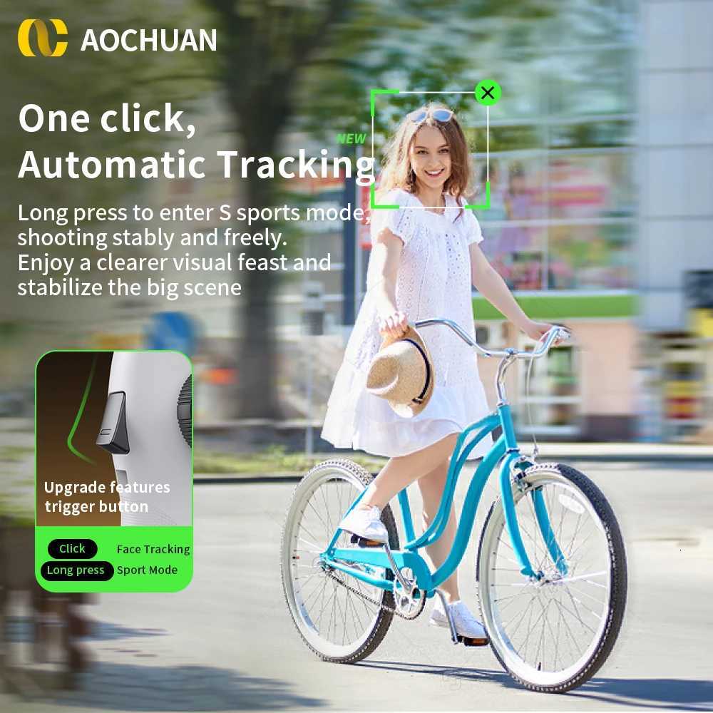 AOCHUAN Handheld Gimbal Stabilizer 3Axis Smart V8 For Phone with Extension Rod Tripod Face Tracking For iPhone Android TikTok Y251011