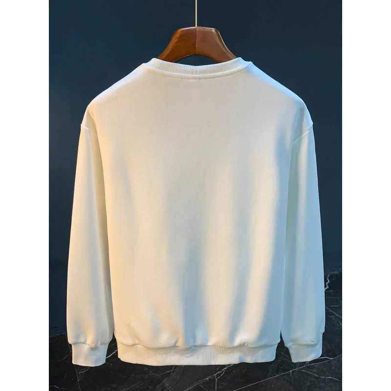 Hoodie mens spring and autumn round neck loose oversized printed knitted top long sleevedshirt J251021