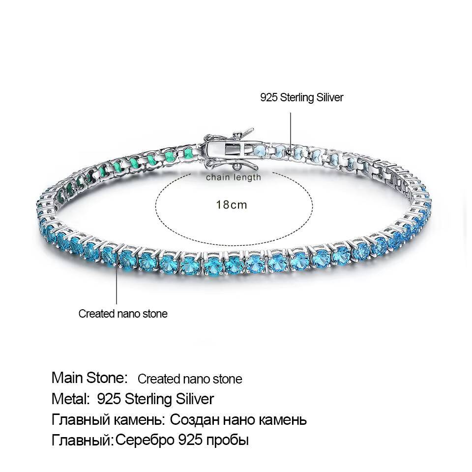 Moissanite Bracelet Tennis Chain Jewelry Butterfly Mounting Women