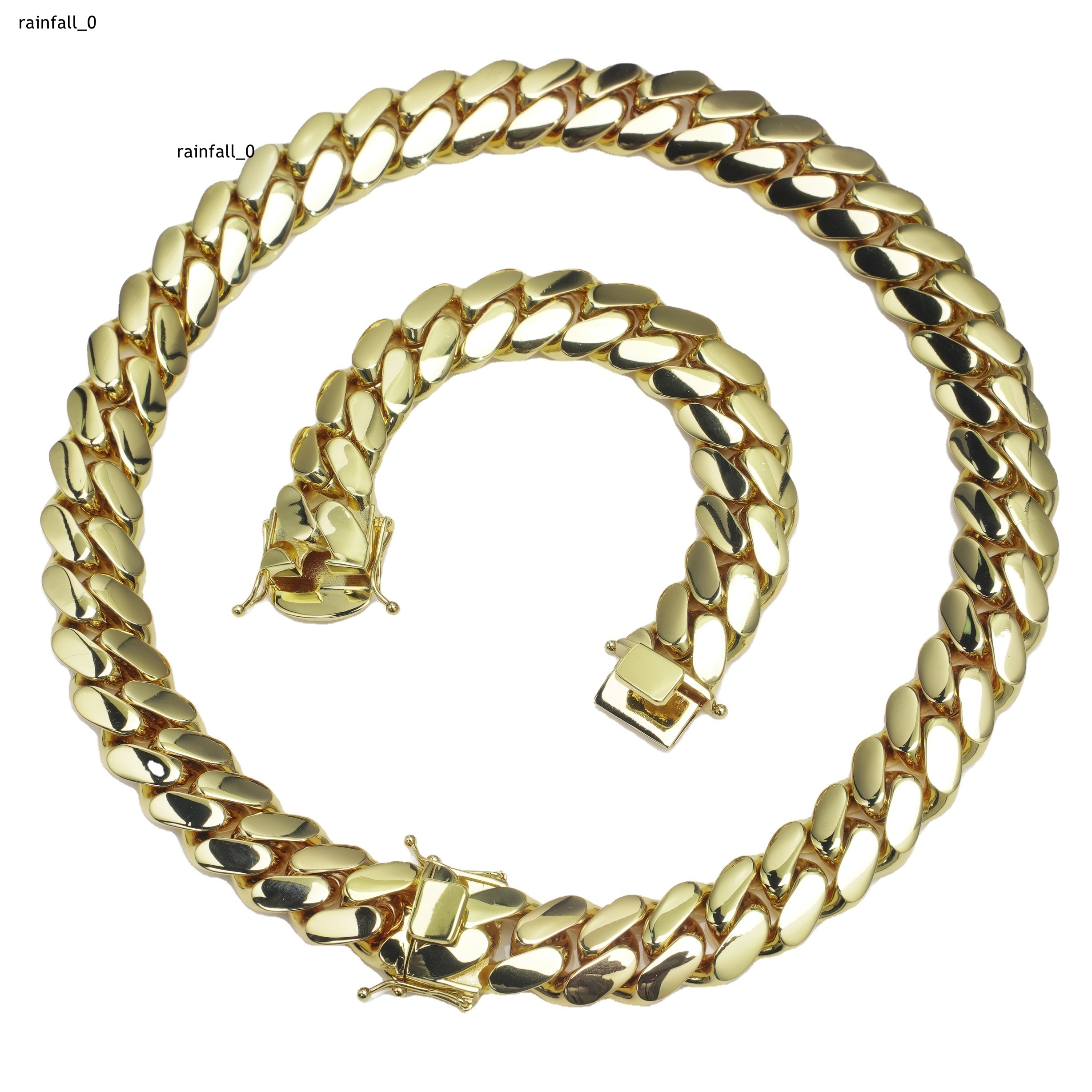 Wholesale Choker Miami Cuban Chain Moissanite Chain Men Necklace 14k Gold Cuban Link Chain Fashion Jewelry Necklaces