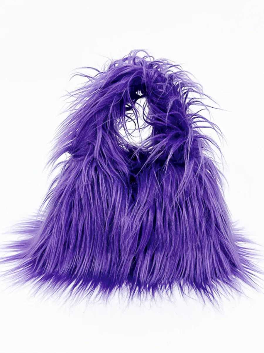 Luxury Fluffy Plush Women Shoulder Bag Soft Faux Fur Bags for Women Overlarge Handbag Winter Puffy Hobo Designer Shopper Tote W251031