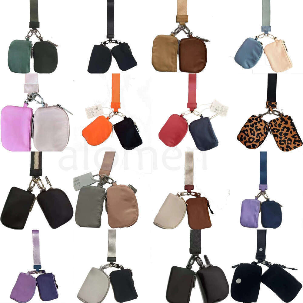 10 Colors new Yoga luluity lemonism belt Bag Dual Pouch Mini Zip Around Wristlet Portable luluity lemonism Keychain Wallet Coin Purse Pocket Wholes