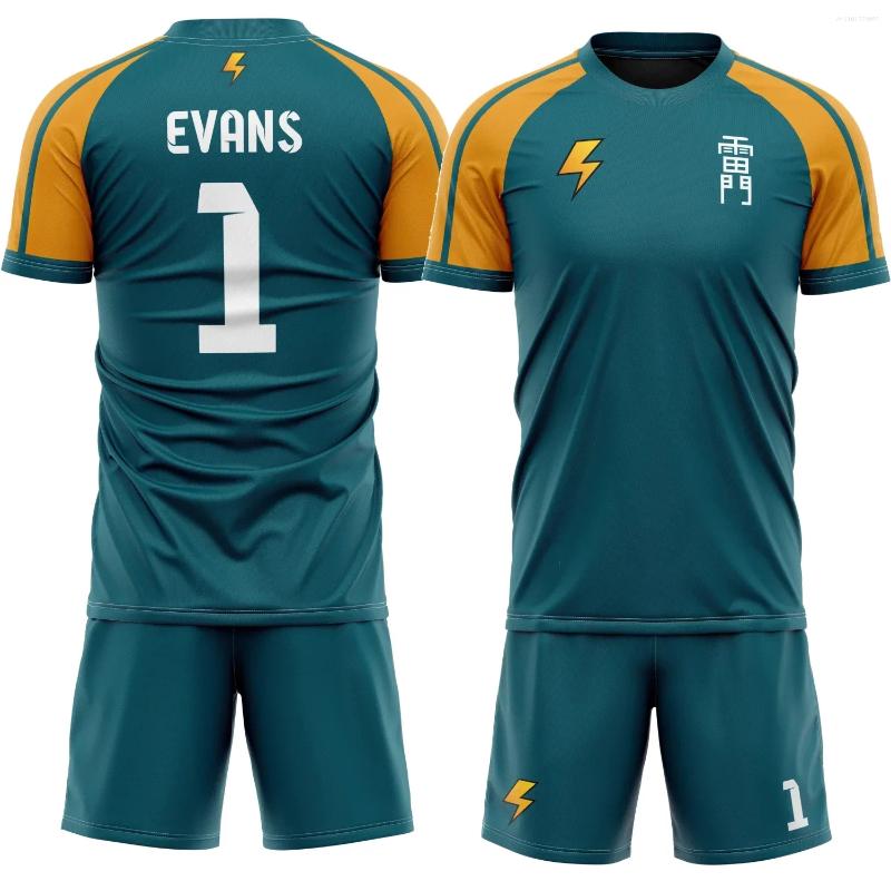 Men's Tracksuits Anime Inazuma Eleven Raimon Summer 3D Printed Short Sleeve Shorts Two Piece Set Street Leisure Sports Fashion