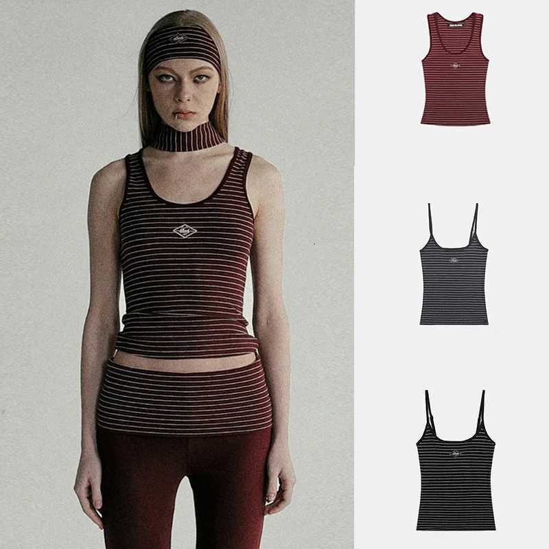 Badblood Sweatshirt Striped Tank Camisole Women American Spice Girls Embroidered Niche Casual Top C251031