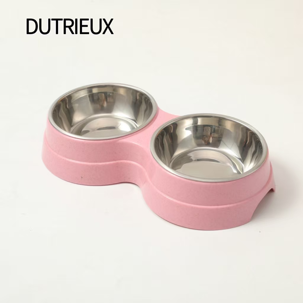 H1204 Non-slip stainless steel pet bowl, anti-tipping design, dropshipping available.