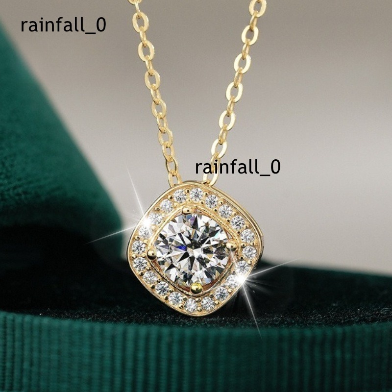 Womens Trendy Fine Moissanite Pendant Necklace 925 Sterling Silver for Factory Wholesale Weddings