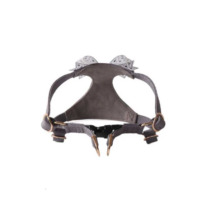 New Crystal Bow Dog Harness Set for Small and Medium Dogs Teddy Bichon Vest DoubleHeaded Leash Pet Supplies Puppy Accessories C251031