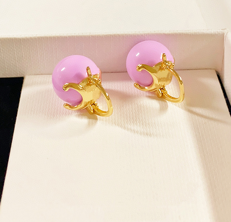 INS Fashionable Ball Dangle Hoop Earrings Classic Designer Earring High Quality Lovers Gift Letter Eardrop aretes orecchini Women Wedding Party Jewelry