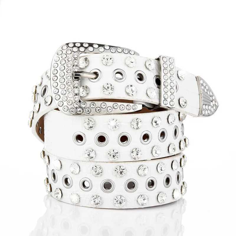 of Korean Version Fashionable Girl Denim Belt with Diamond Inlaid Water Diamond Belt for Womens DecorationW251030