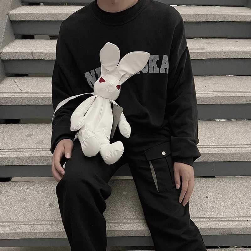 Y2K Cool Backpack Women Original Personality Doll Shoulder Bag Men Fashion Cartoon Rabbit Knapsack Toy Bagpack Teen W251031