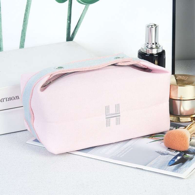 Family Lunch Box Travel Toiletry Canvas Handheld Makeup Portable Women's Cosmetic Storage Bag Wholesale