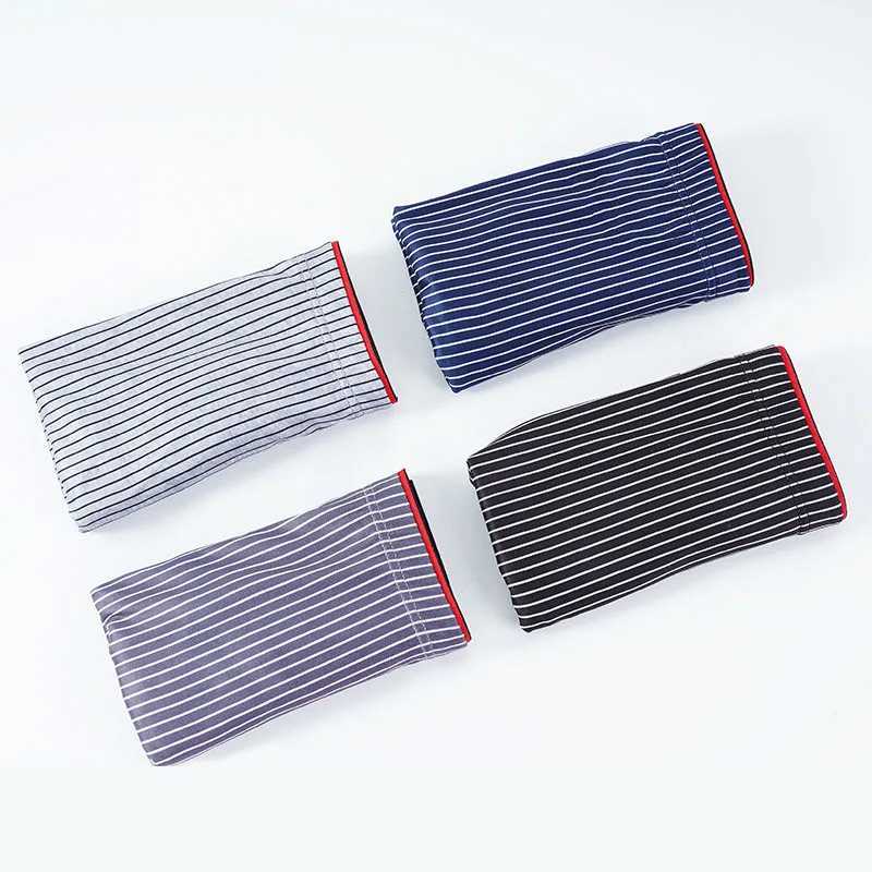 2PcsLot Stripe Boxers Briefs Men Underwear Knickers for Men Panties Underpants Shorts Fashion Lingerie Under Wear Sexy BoxerT251031