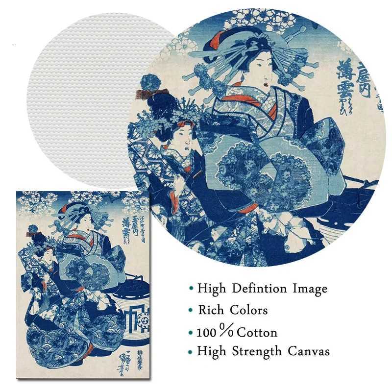 Japanese Katsushika Hokusai Exhibition Posters and Prints Canvas Painting Wall Art Blue Waves Picture for Living Room Home Decor C251031
