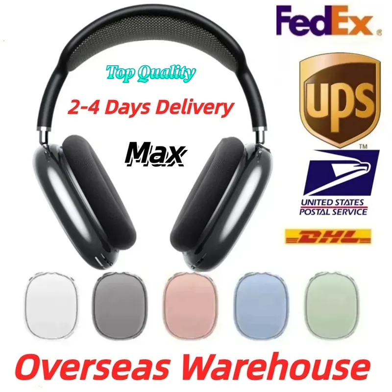 For New Pods Pro Airpod Max 2 Gen Metal Wireless Headphone Accessories Transparent TPU Solid Silicone Waterproof Protective case AirPod Pro Maxs Headphones Headset
