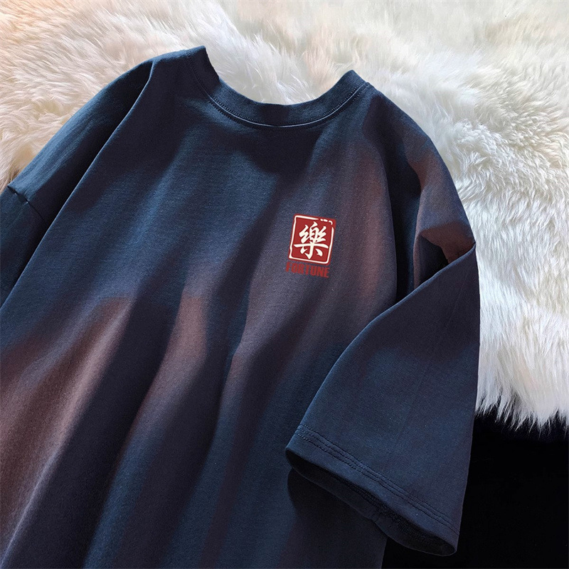 Summer Short Sleeve T-shirt For Men Designer T-shirt Versatile Simple Casual American Style Trendy Brand Pure Cotton Top Half Sleeve Tee