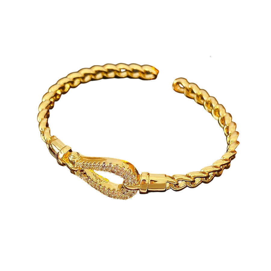 Bracelet Designer luxury bangle Zircon Water Drop Oval Splicing Open Light Niche High end Sense Bracelets Personality Minimalist Style Jewelry