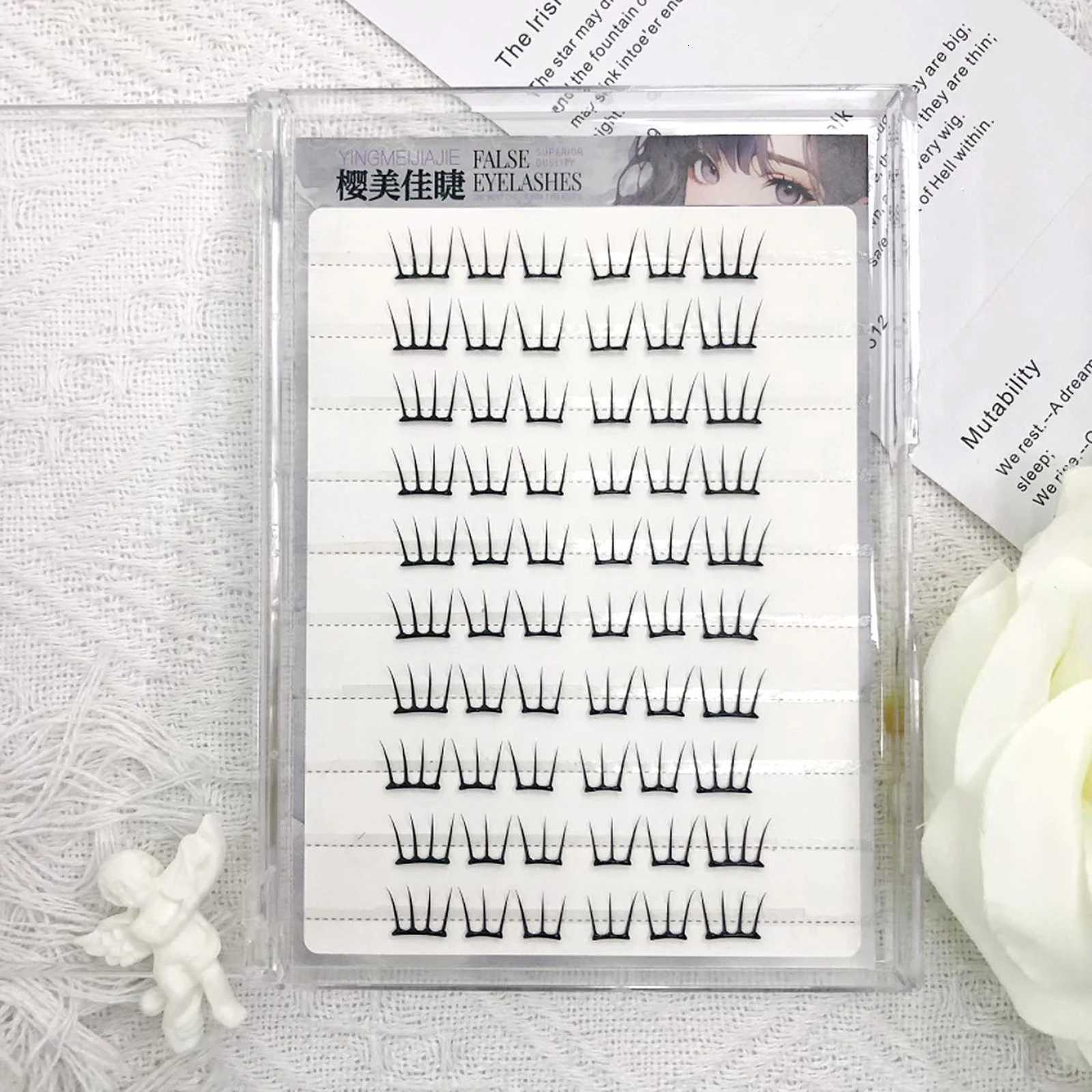 DIY Fashion Lash Extensions Glue-free Korean Style Girl Group lash Segemented Natural Long False Eyelash Self Sticking EyelashesT251117