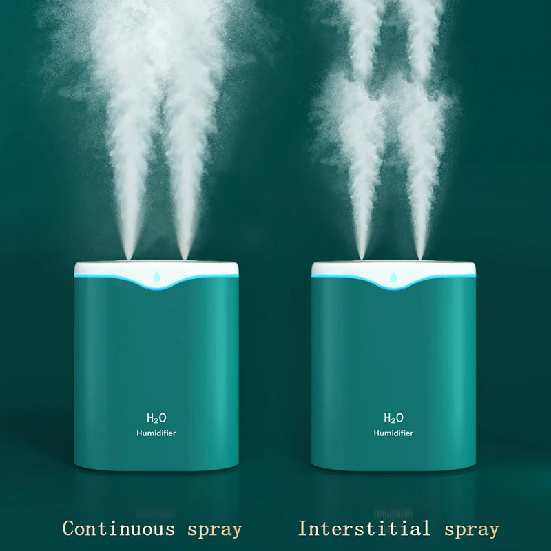 2000ML USB Air Humidifier Large Capacity Home Office Double Spray Port Essential Oil Diffuser Aroma Humificador Mist Fogger 251031