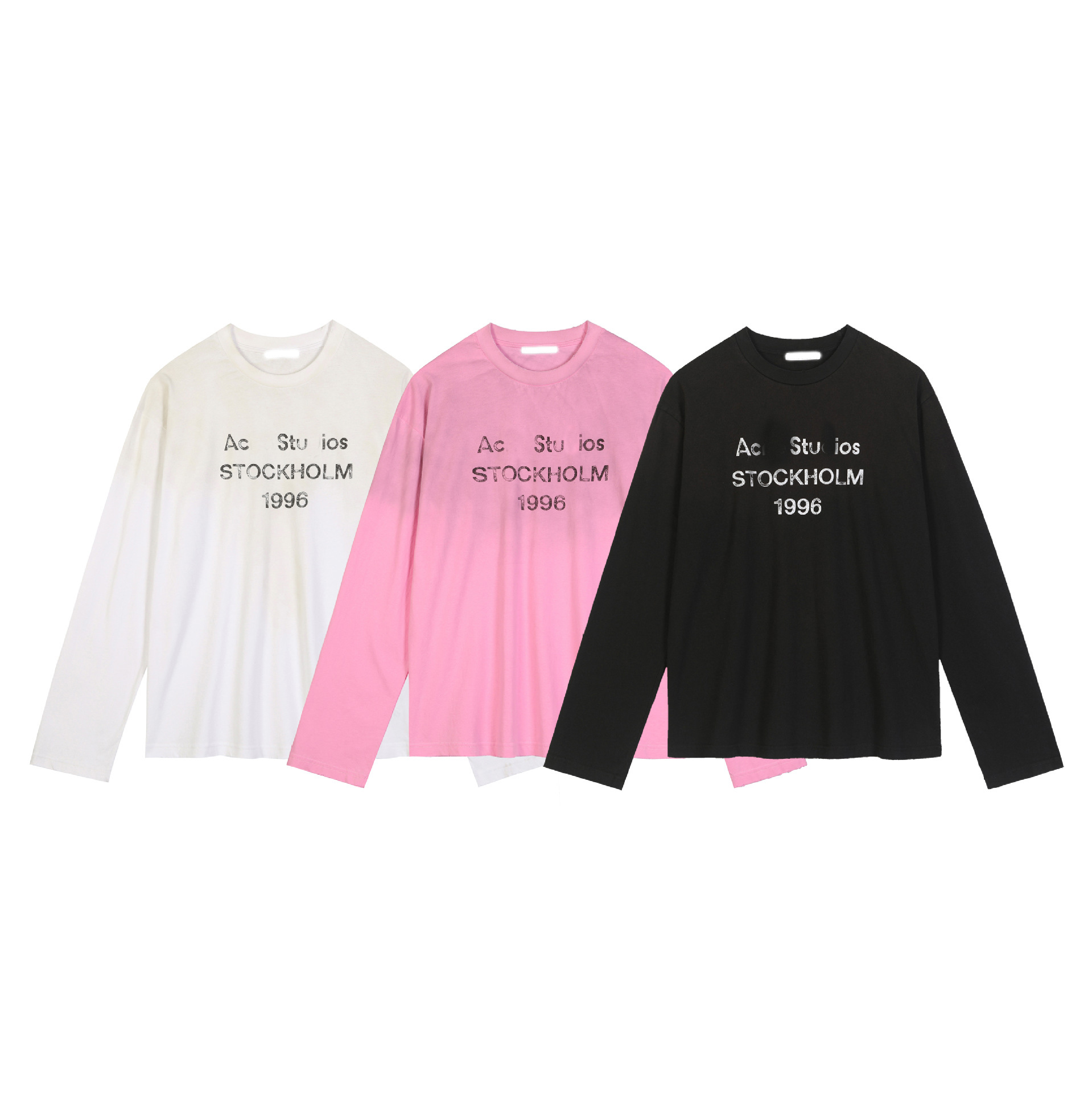 Trendy Letter Print Women's T-Shirt Crew Neck Long Sleeve Women Men T-shirt Loose Slimming Base Layer Shirt Full Sleeve Round Neck Tops