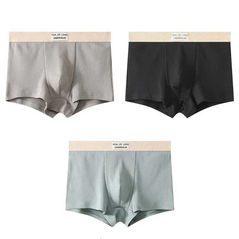 13PCS Mens Underwear High Count Solid Color Cotton Mid Waist Underpants Trendy Male Thin Breathable Youth Sports Boxer ShortsT251031