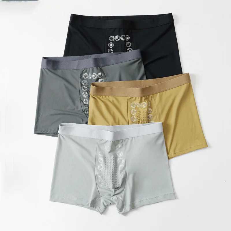 Mens Autumn Winter Boxer Massage Pants Comfortable Breathable Energetic With Mid Waist Flat Angle Four Cornered PantsT251031