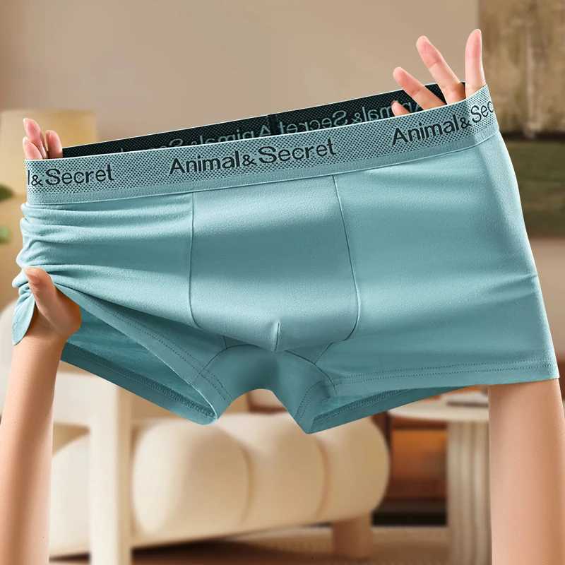 1Pcs Underwear Mens Boxer Shorts Sexy Panties Cotton Boxers Man Underpants Male Shorts Homme U Convex Lingerie Free ShippingT251031