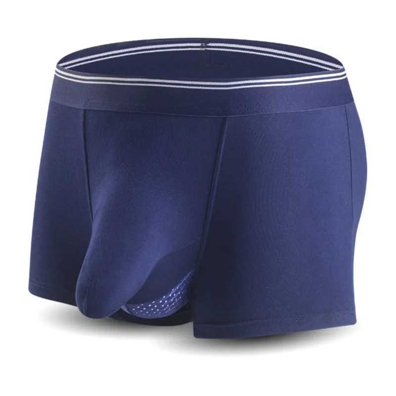 Plus Size Mens Sexy Separate Penis Pocket Boxer Shorts Breathable Men Underwear Panties Modal Mens Elephant Nose UnderpantsT251031