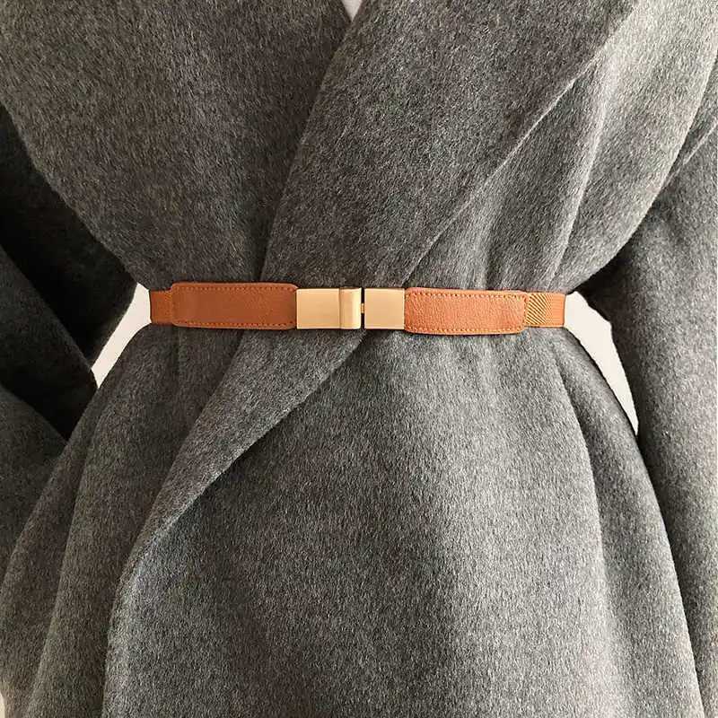 1pcs Womens Elastic Adjustable Buckleless Belt for Coat Suit Dress Simple and Stylish Waist Accessory Suitable for Daily WearW251030
