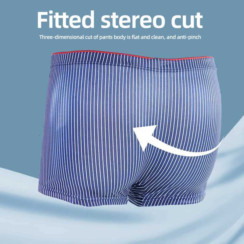 2PcsLot Stripe Boxers Briefs Men Underwear Knickers for Men Panties Underpants Shorts Fashion Lingerie Under Wear Sexy BoxerT251031