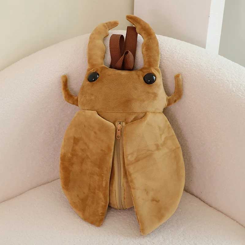 45cm Insect Series Unicorn Fairy Helmet Beetle Filled Toys Backpack Funny Insect Backpack Holiday Gifts W251031