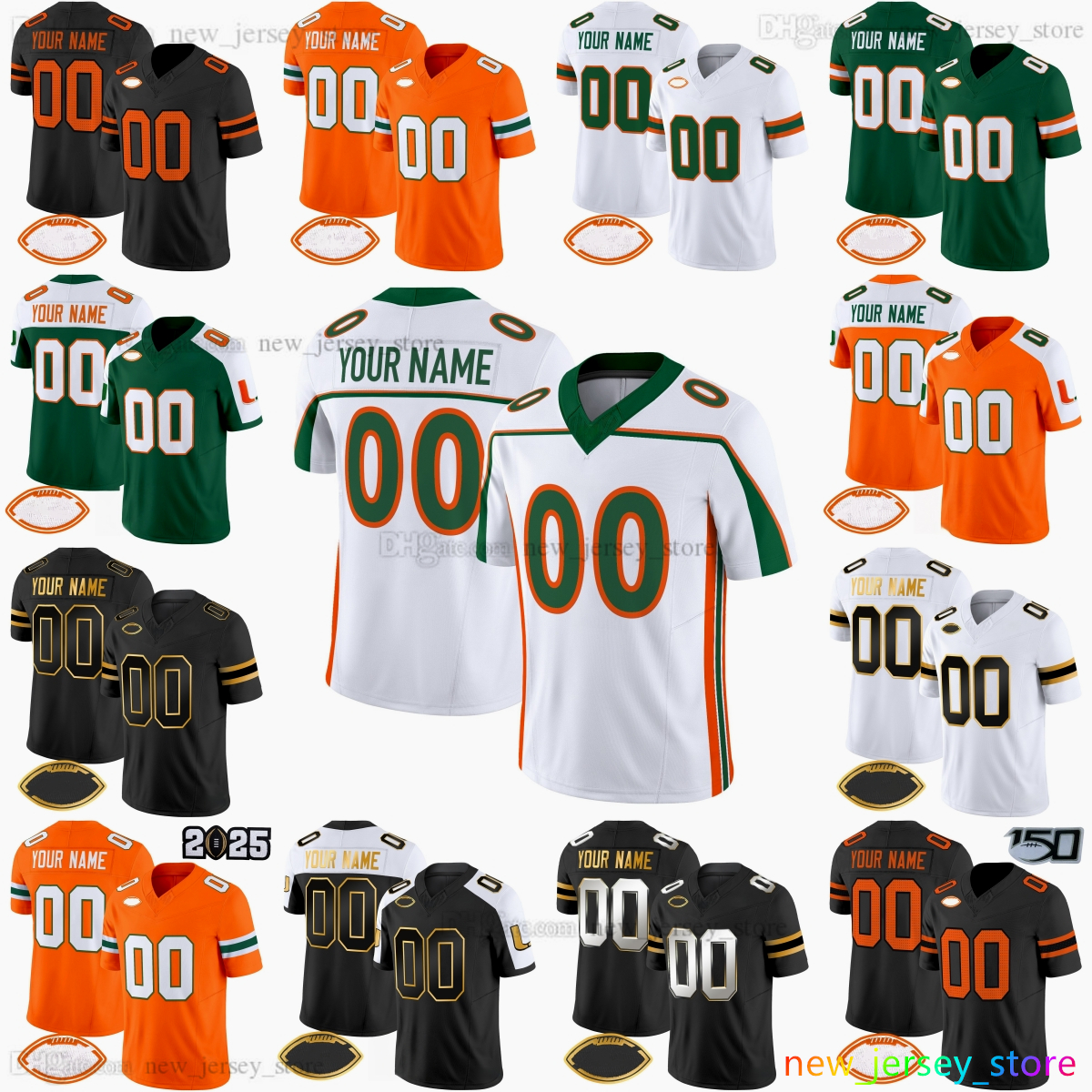 2025 Custom S-6XL 11 Carson Beck College Football Jersey 1 Cam Ward 4 Mark Fletcher Jr. 10 Malachi Toney 8 Emory Williams 1 Mohamed Toure 6 CharMar Brown Stitched Jerseys