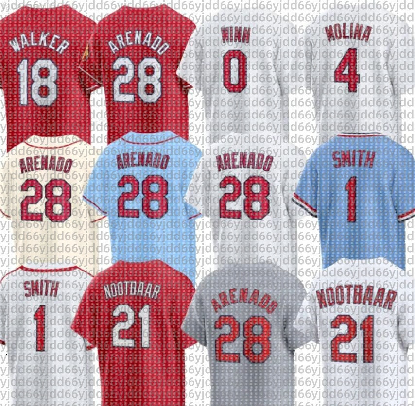 men MLB Jersey Custom Baseball 28 Nolan Arenado 46 Paul Goldschmidt 0 Masyn Winn 21 Lars Nootbaar 1 Ozzie Smith 6 Stan Musial 4 Yadier Molina 41 Alec Burleson