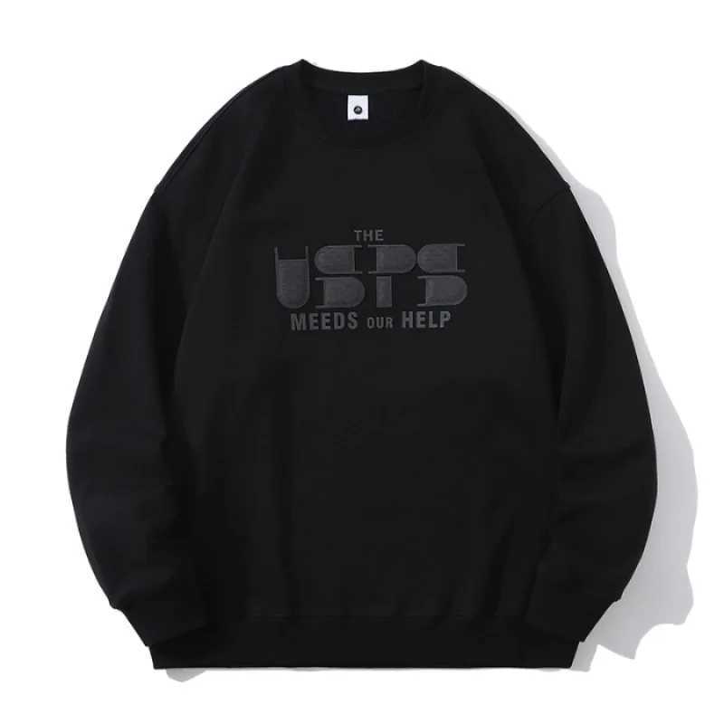 Mens hoodie autumn fashion brand mens 2024 new loose round neck long sleeved shirt J251021