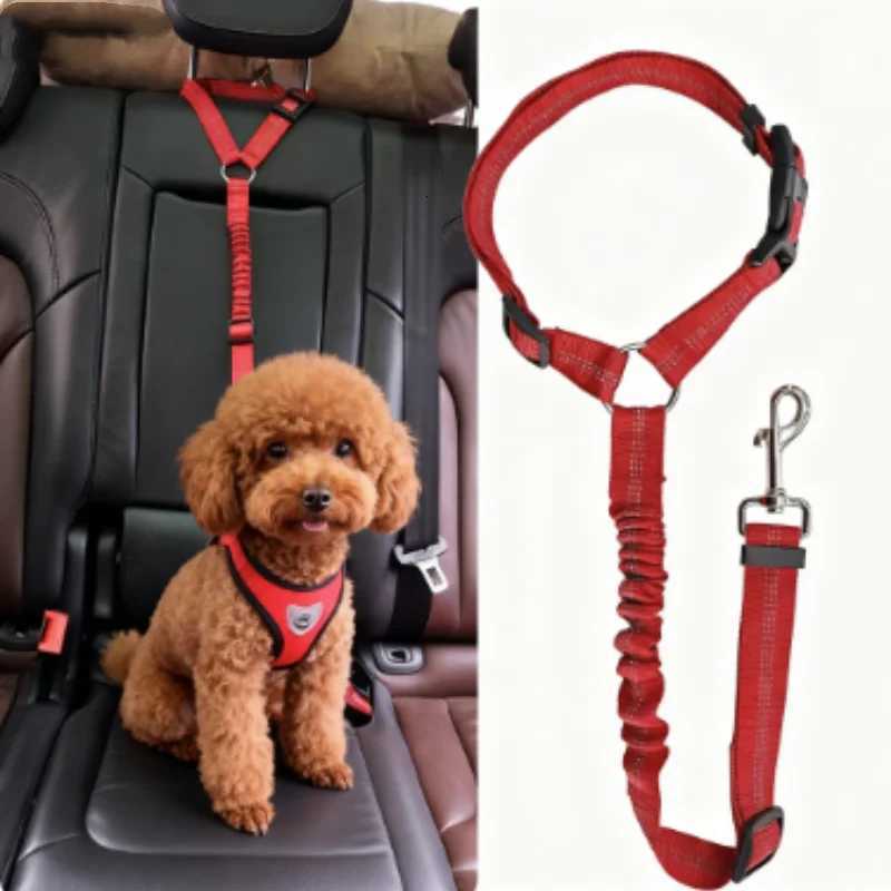 Reflective Pet Dog Car Seat Belt Puppy Collar Walking Travel Car Accessories Cat Leash Harness for Small Dogs Pet Car Supplies C251031