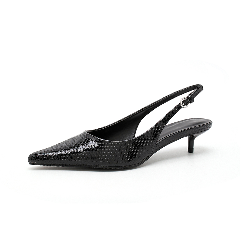 Sophisticated Footwear Selection Premium Synthetic Leather Stiletto Sandals for Versatile Wear--36232-1