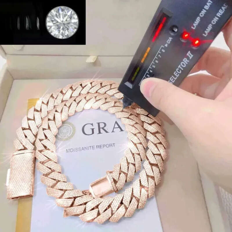 Customized DIY Name Letter Pendant 20mm Cuban k Chain Necklace Sterg Sier Moissanite Baguette Dia Pendent For Men aaa