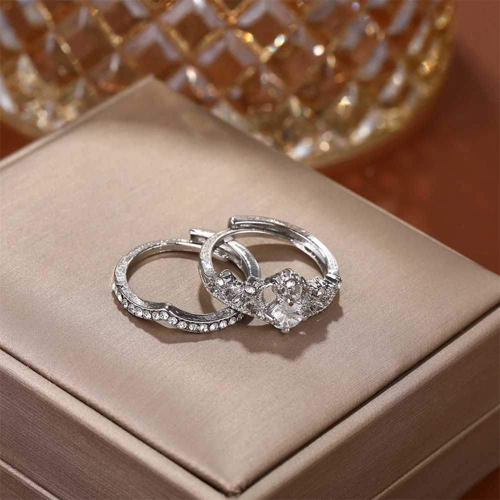 24pcs Set Sihny Full Rhinestone Crown Rings for Women Teens Crytal Paved Fancy Kpop Adjustable Party Gift Queen Ring JewelryXJ251031