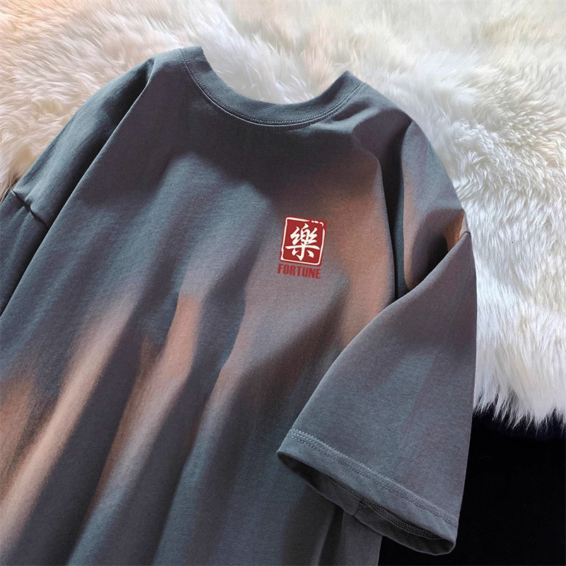 Summer Short Sleeve T-shirt For Men Designer T-shirt Versatile Simple Casual American Style Trendy Brand Pure Cotton Top Half Sleeve Tee