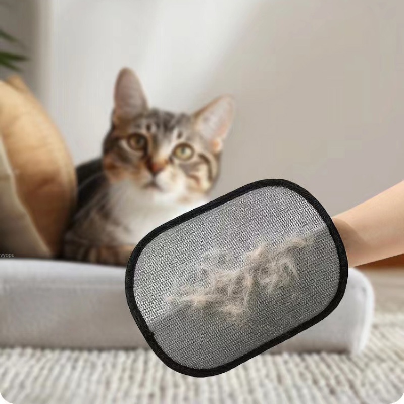 Pet Hair Remover Glove, Electrostatic Deshedding Glove for Dog Cat Grooming, Two-Way Cleaning reusable for Furniture, Car Seat, Couch, Clothes