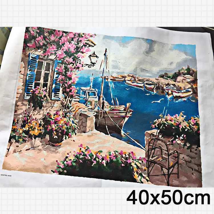 AZQSD Painting By Numbers DIY City Landscape Room Wall Art Unframed Oil Paint For Adults Home Decoration 50x40cm C251031