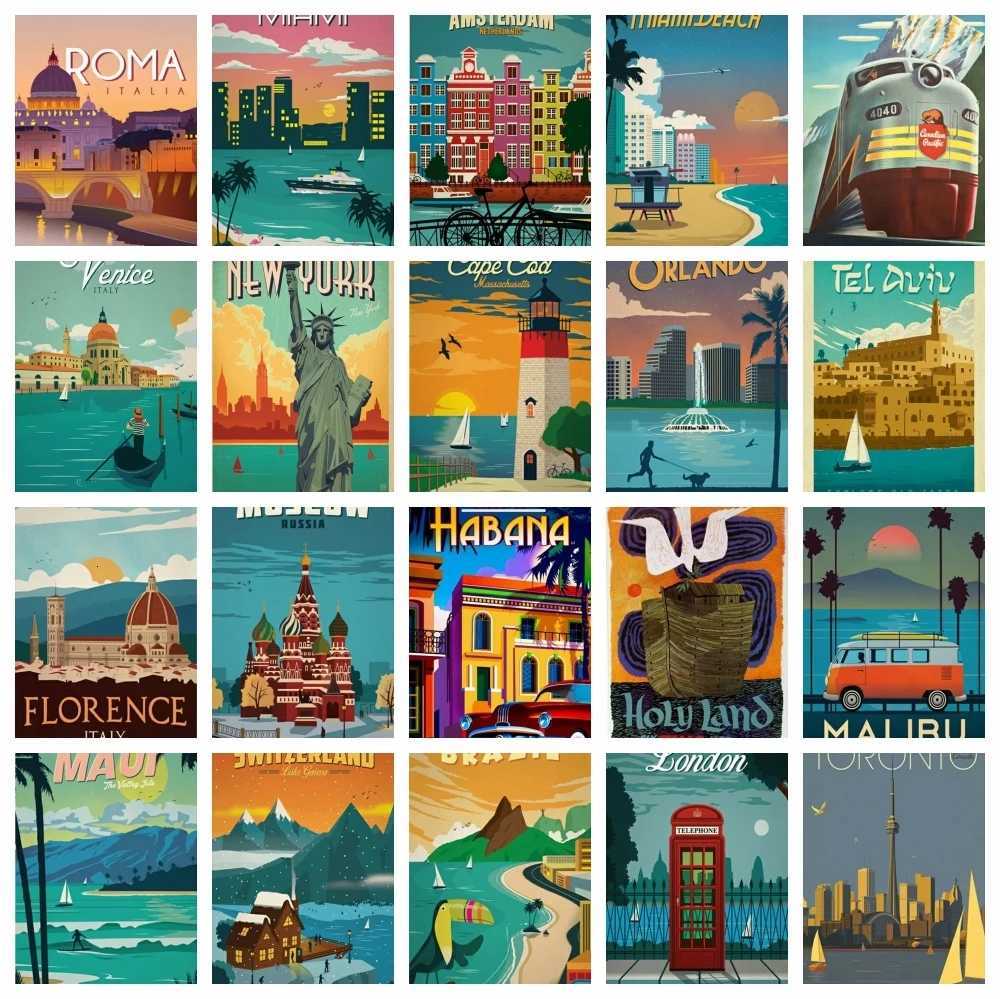 AZQSD Diy Coloring Picture By Numbers City New York Unique Gift For Children Painting By Numbers Landscape Home Decoration C251031