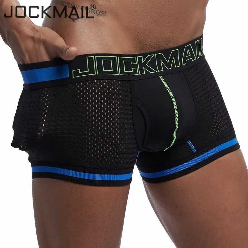 JOCKMAIL Brand Underwear Boxer Men Breathable Mesh Mens Boxers Male Underpants Sexy Panties Cotton Mens Bodysuit Trunks PantT251031