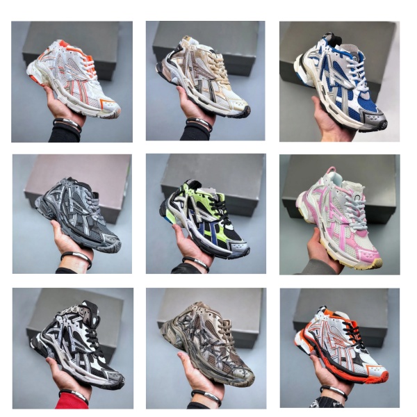 designer shoes sneakers track runners 7 platform all black 3 white pink blue grey multicolor men women trainers tennis