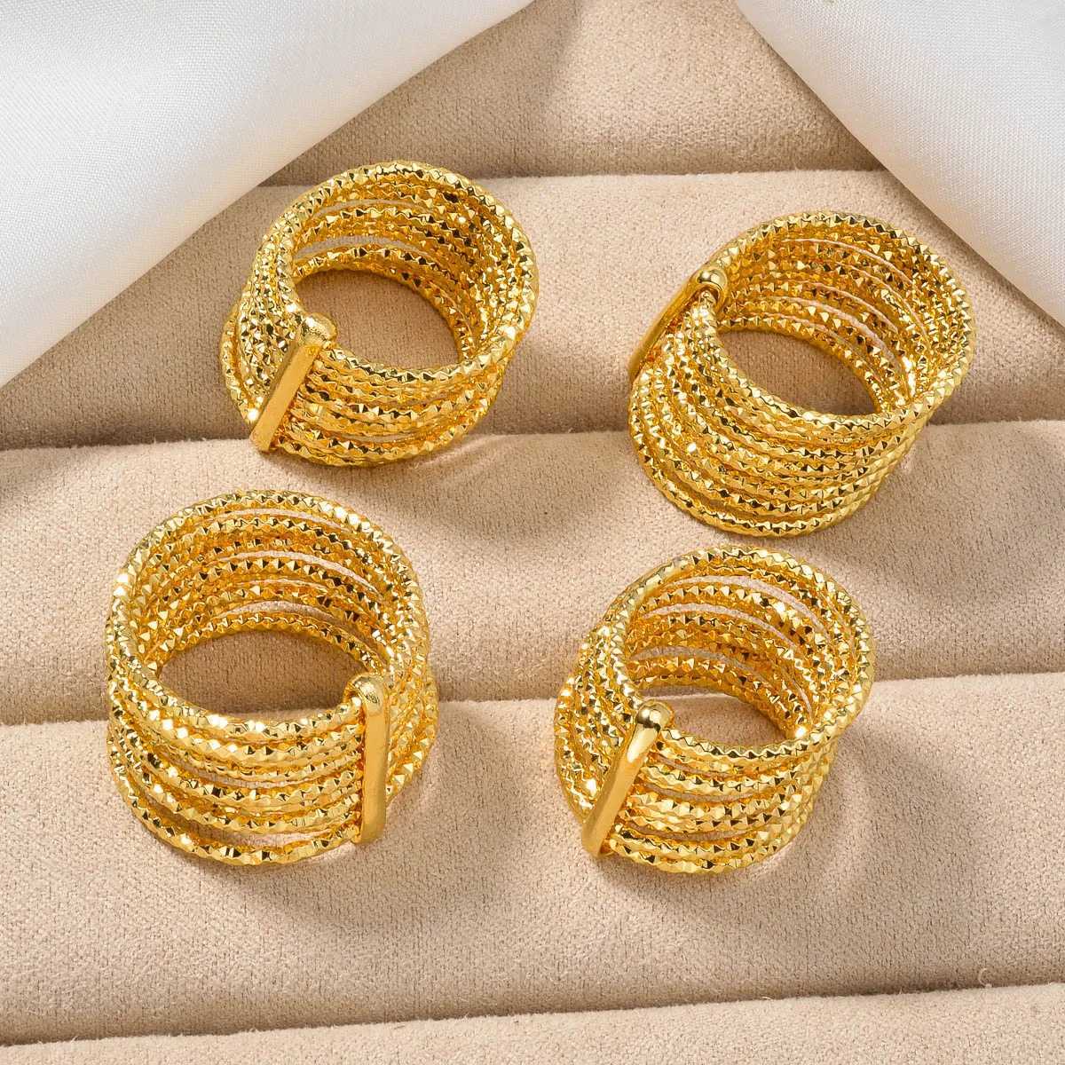 1PC Hot Selling Womens Ring Sparkling MultiLayer Circular Line Inlay Suitable for Wearing Jewelry Gifts Parties BanquetsXJ251031