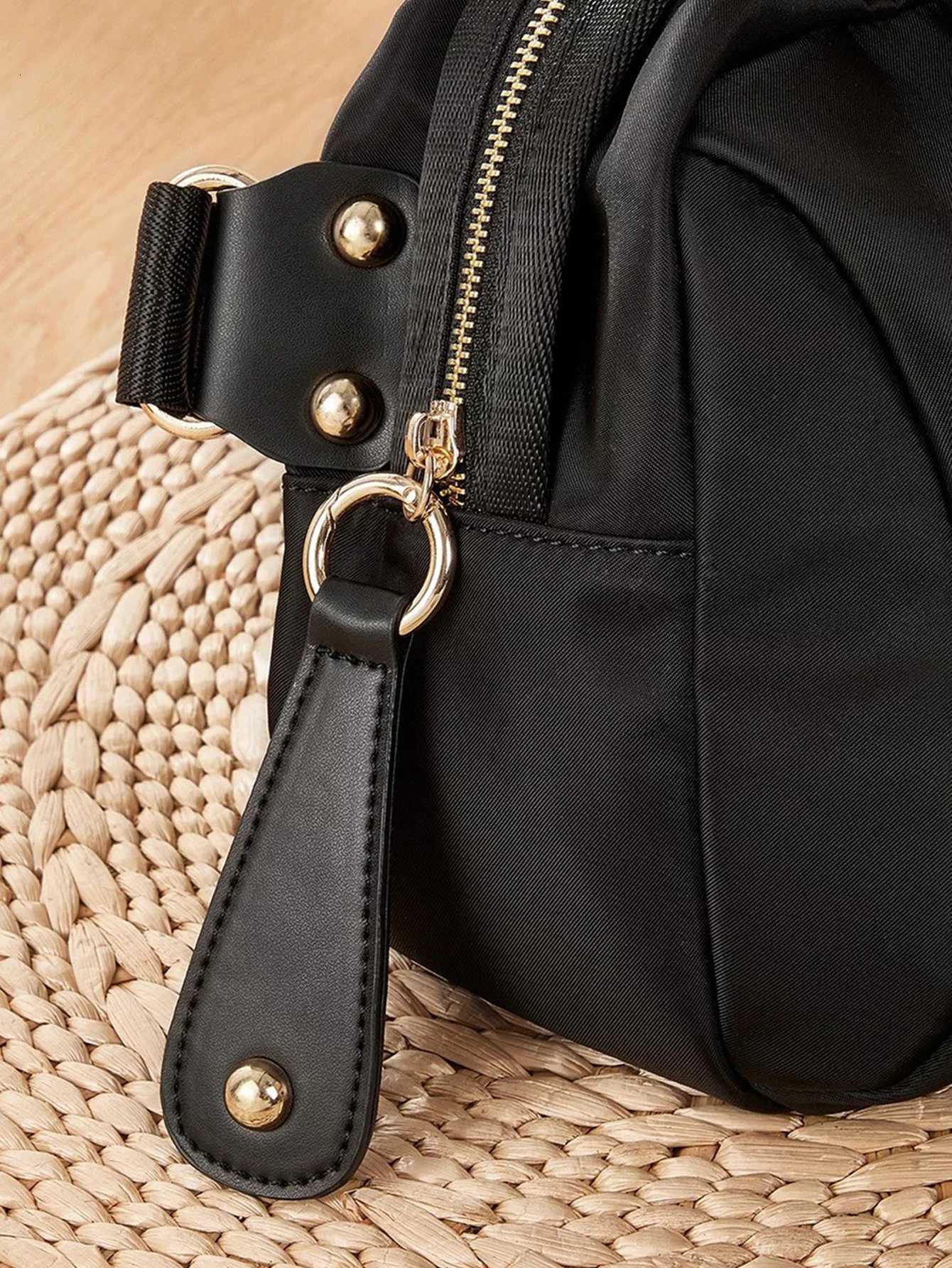 Minimalist Crossbody Bag Casual Black Small Crossbody Bag AllMatch Sports Outdoor Storage Nylon Fancy Pack W251031