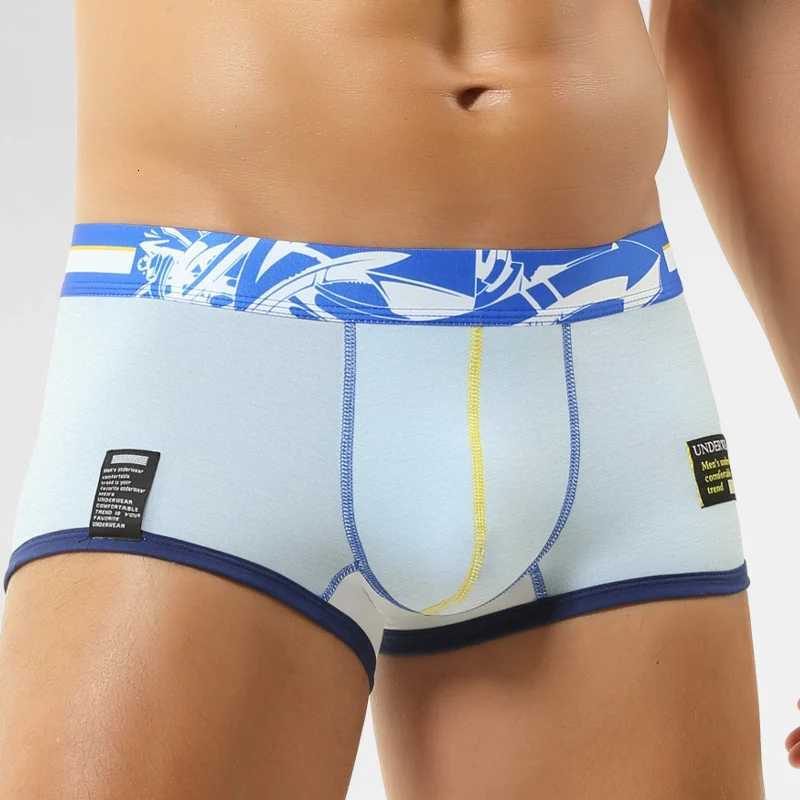 Mens underwear mens trendy printed comfortable four corner pants summer thin flat corner pants mens youth sports shorts sT251031