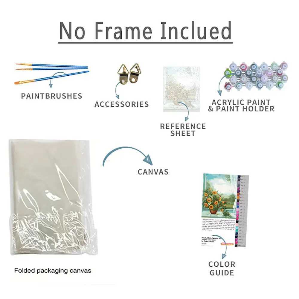 CHENISTORY Frameless Painting By Numbers Animals On Canvas Pictures By Numbers Acrylic Paint By Number Home Decor Digital Paint C251031