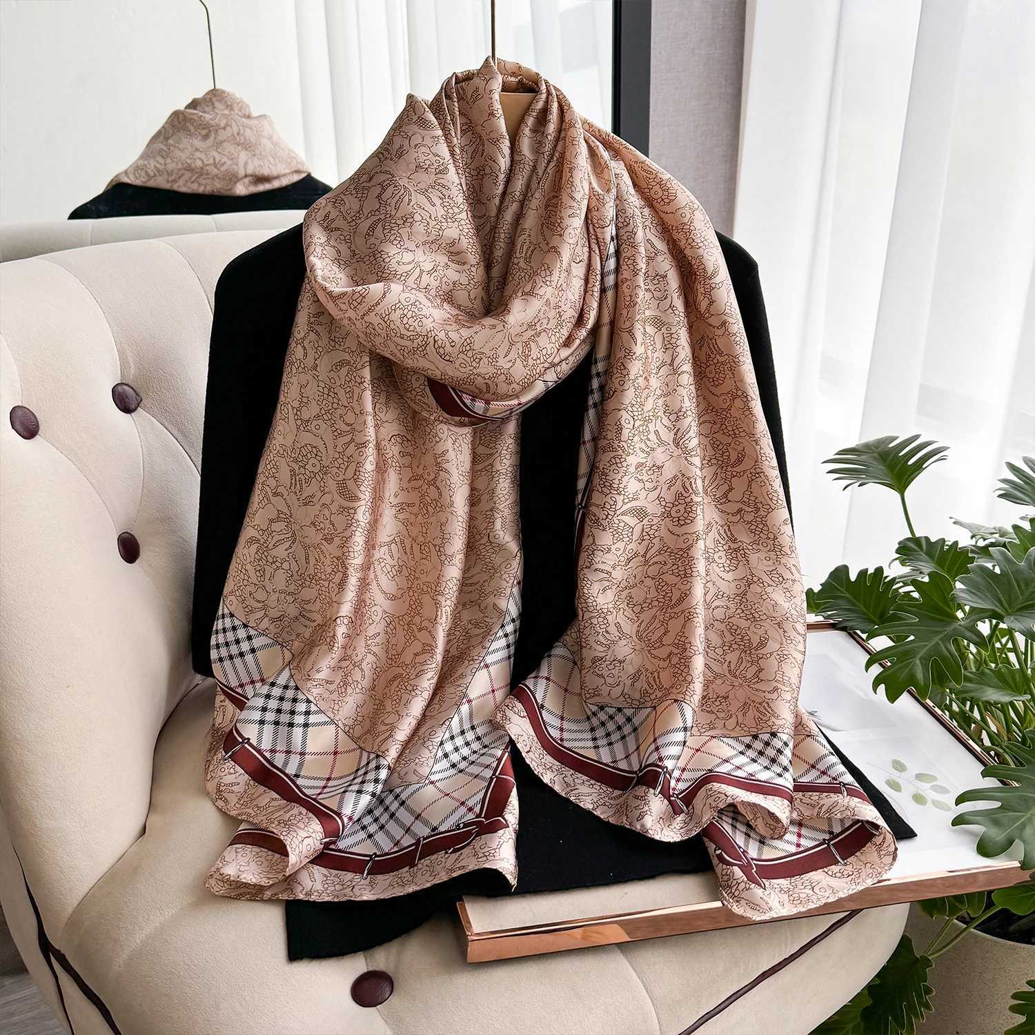 Luxury Brand Scarf Spring Summer Women Beach Sunscreen Fashion Party Shawl China Quality Silk Lady Popular Print Scarves Hijab C251031